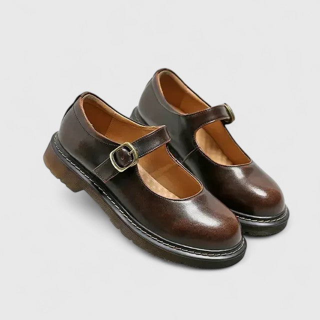 Aveline Leren Plateauloafers