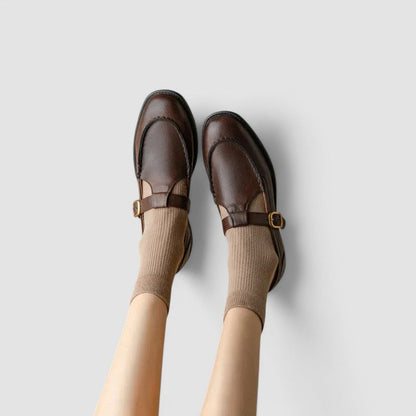 Nathalie Loafers met Vierkante Neus