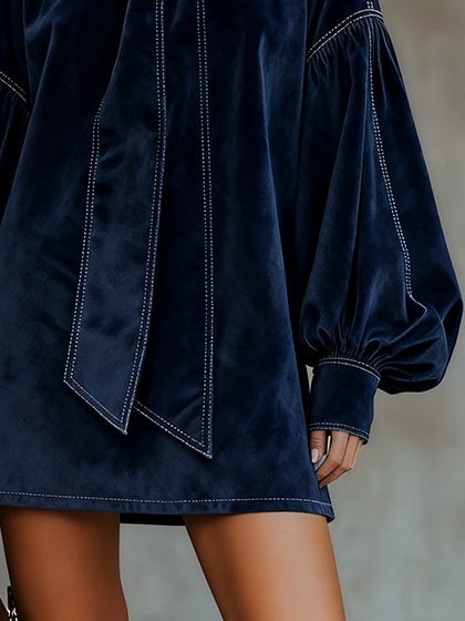 Tiphaine Mini Jurk van Velvet met Strik