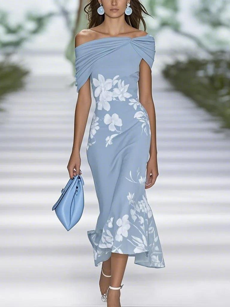 Frederique Elegant Floral Print Dress