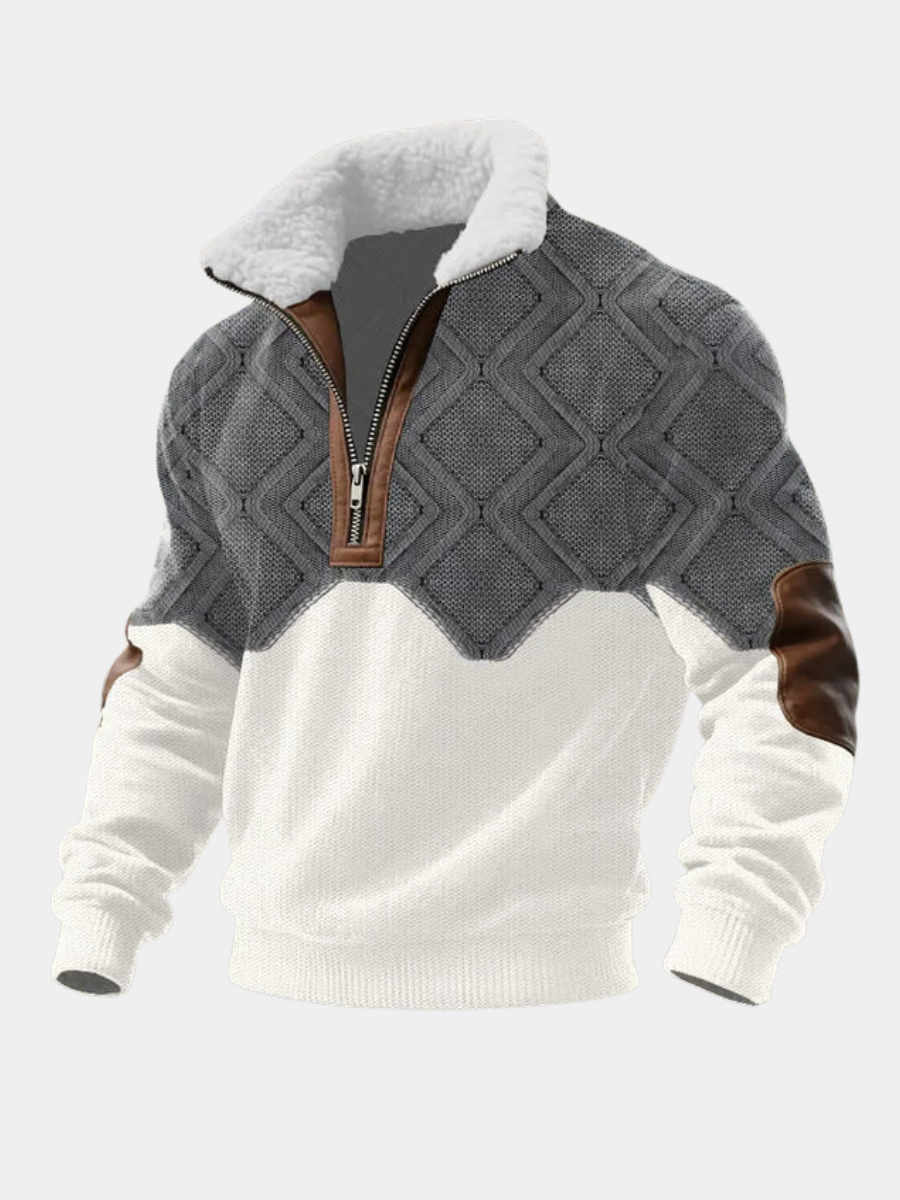 SILVORO High Neck Fleece Sweater