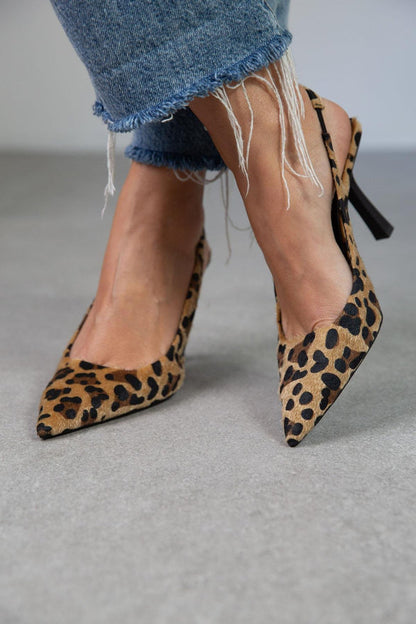 Ariana Leopard Print Pointed Toe Heels