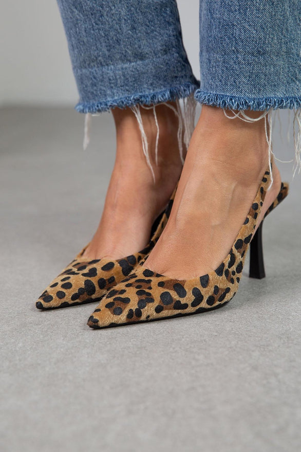 Ariana Leopard Print Pointed Toe Heels