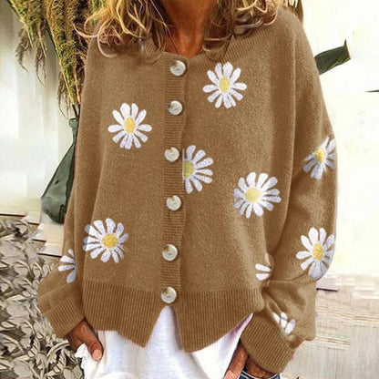 Angel Cute Cardigan With Daisies