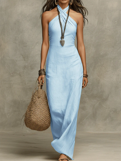 Elena Vintage Elegant Maxi Dress