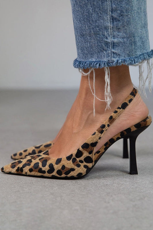 Ariana Leopard Print Pointed Toe Heels