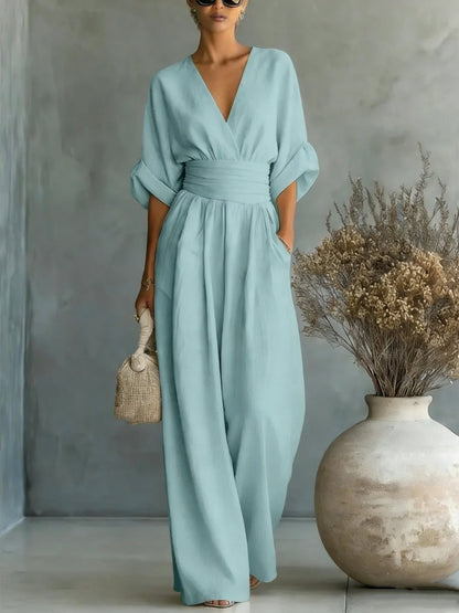 Cleo Relaxed Linen Jumpsuit