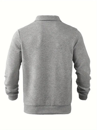 Didier Vintage Zip-Up Sweater with Geometric Design