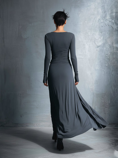 Naomie Maxi-jurk met Zijde Knoop