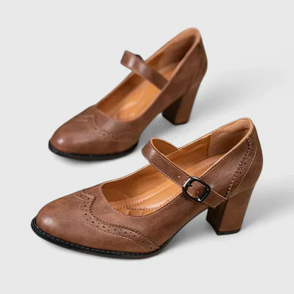 Brigitte Loafers met Stevige Blokhak