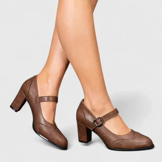 Brigitte Loafers met Stevige Blokhak