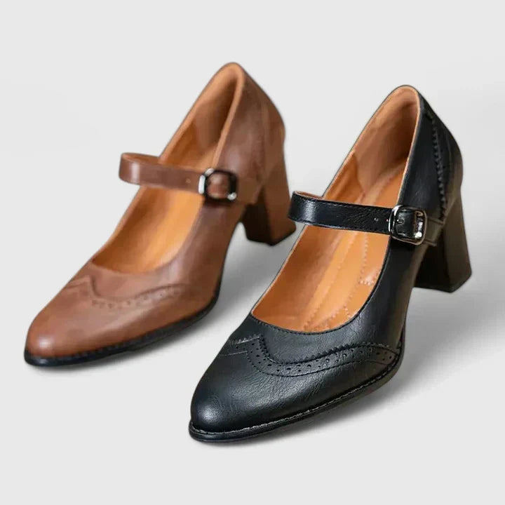 Brigitte Loafers met Stevige Blokhak