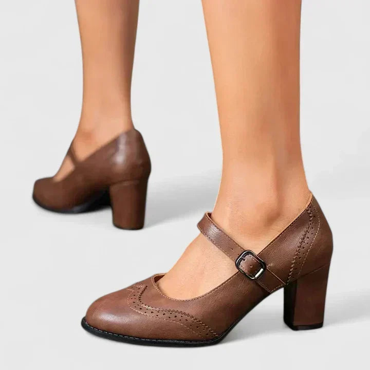 Brigitte Loafers met Stevige Blokhak