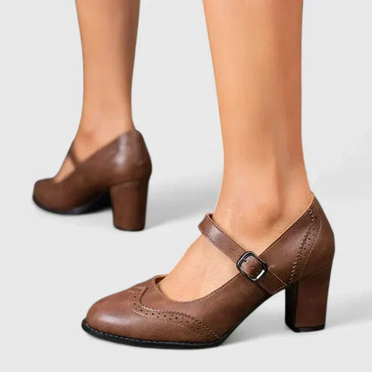 Brigitte Loafers met Stevige Blokhak