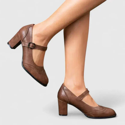 Brigitte Loafers met Stevige Blokhak