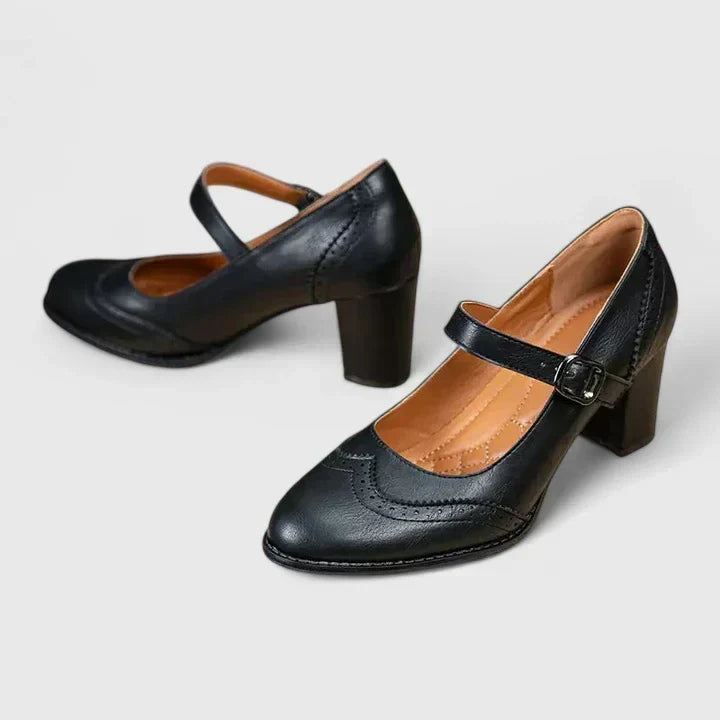 Brigitte Loafers met Stevige Blokhak