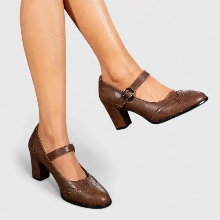 Brigitte Loafers met Stevige Blokhak