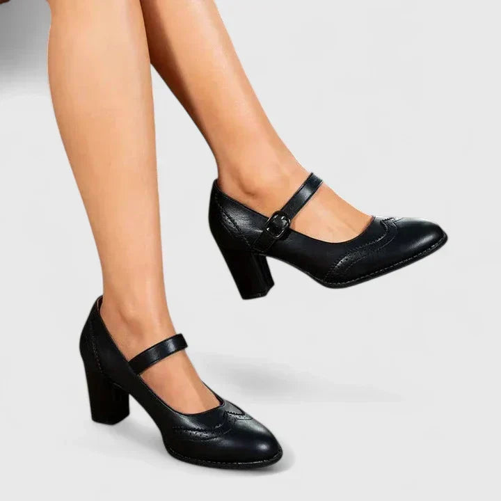 Brigitte Loafers met Stevige Blokhak