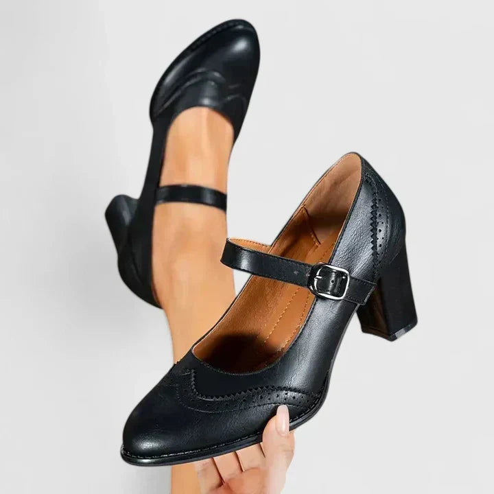 Brigitte Loafers met Stevige Blokhak