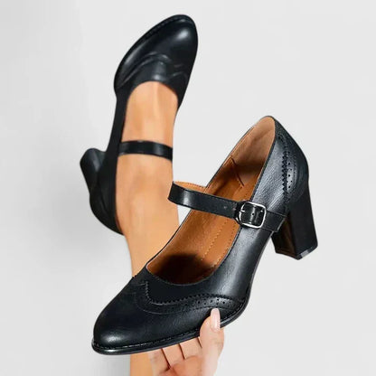 Brigitte Loafers met Stevige Blokhak