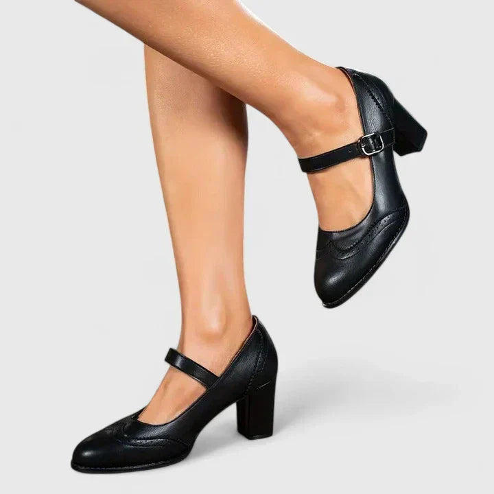 Brigitte Loafers met Stevige Blokhak
