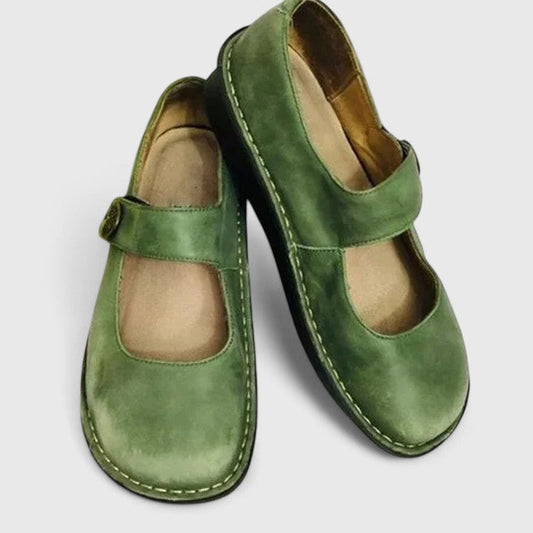 Monique Loafers van Gepatineerd Leer
