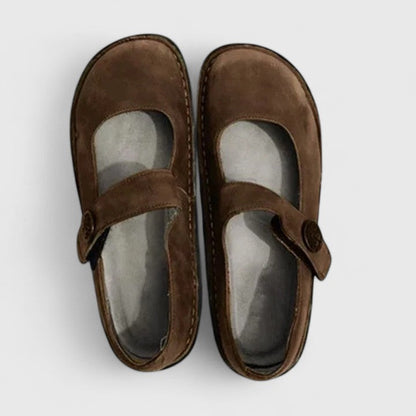 Monique Loafers van Gepatineerd Leer