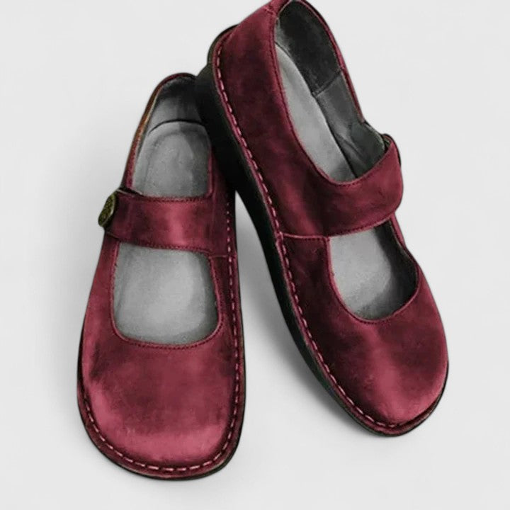 Monique Loafers van Gepatineerd Leer