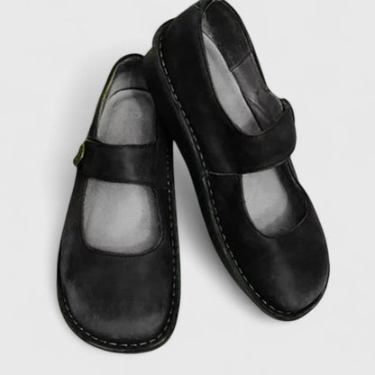 Monique Loafers van Gepatineerd Leer