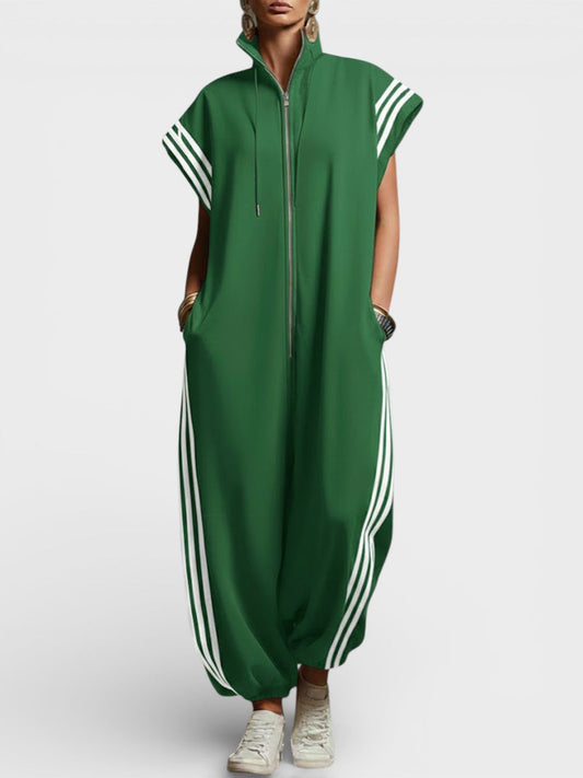 Delilah Zip Neck Jumpsuit