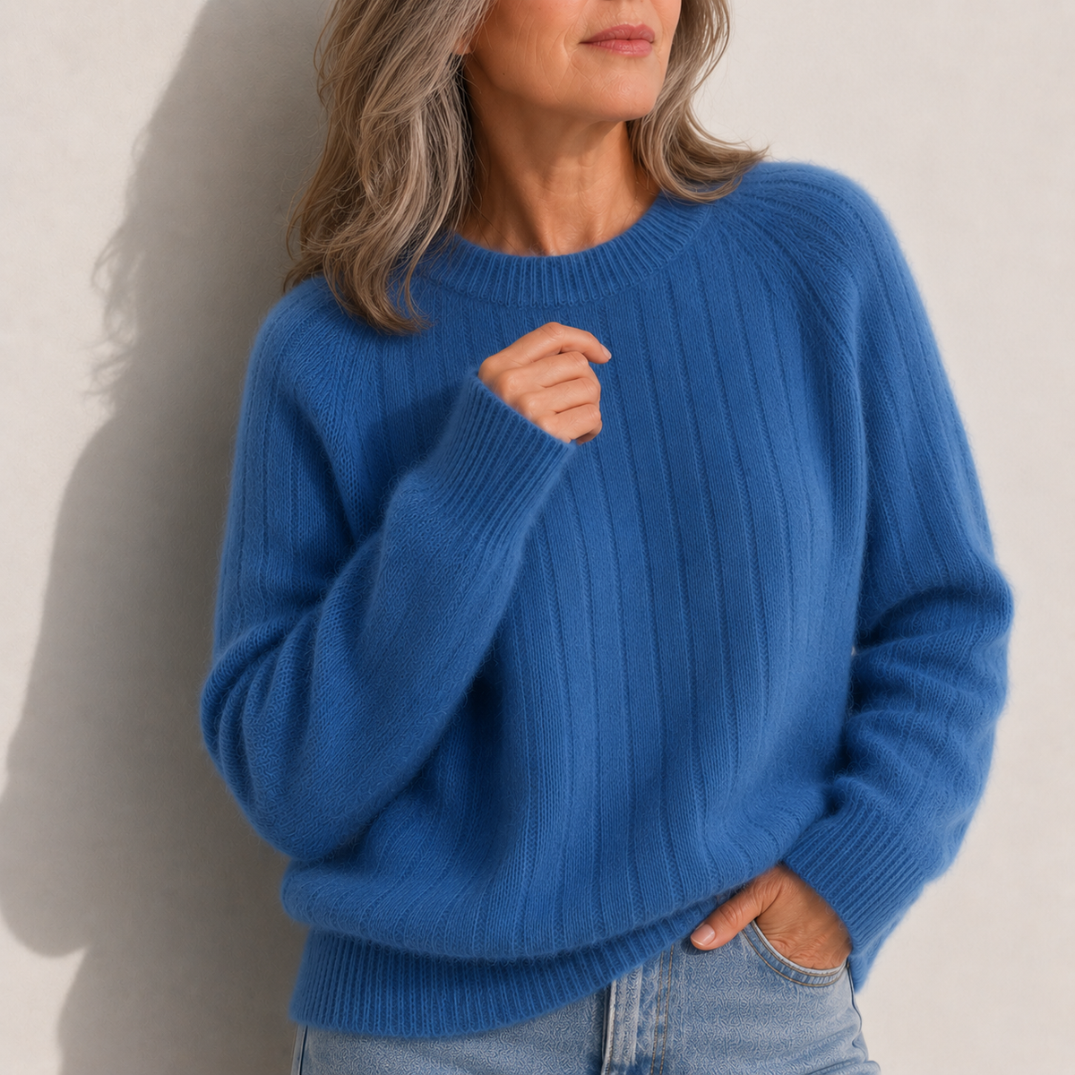 Ruby Solid Colour Fluffy Sweater