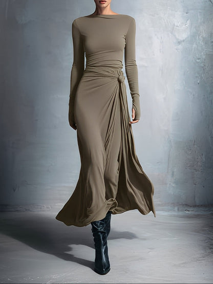Naomie Maxi-jurk met Zijde Knoop