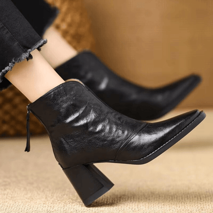 Jessica Luxury Mid-Heel Ankle Boots