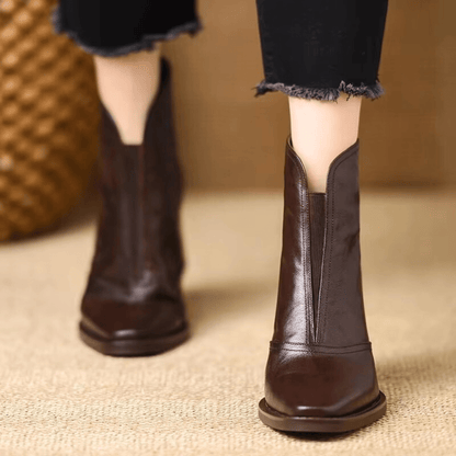 Jessica Luxury Mid-Heel Ankle Boots
