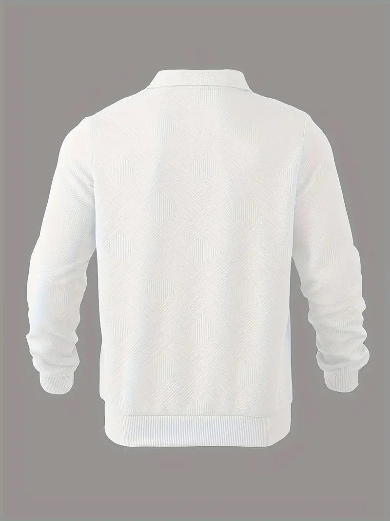 Didier Vintage Zip-Up Sweater with Geometric Design