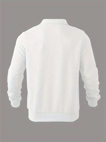 Didier Vintage Zip-Up Sweater with Geometric Design